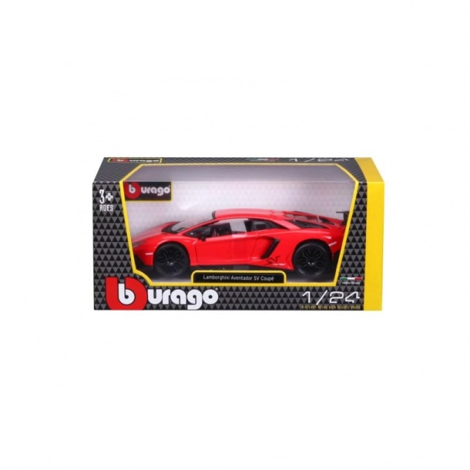 Modèle en métal Bburago Lamborghini Aventador rouge 1:24
