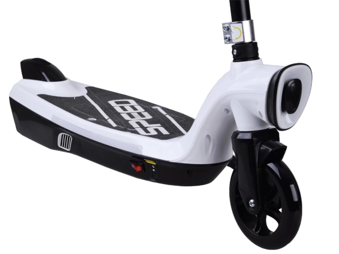 Trottinette électrique avec éclairage LED – Blanc