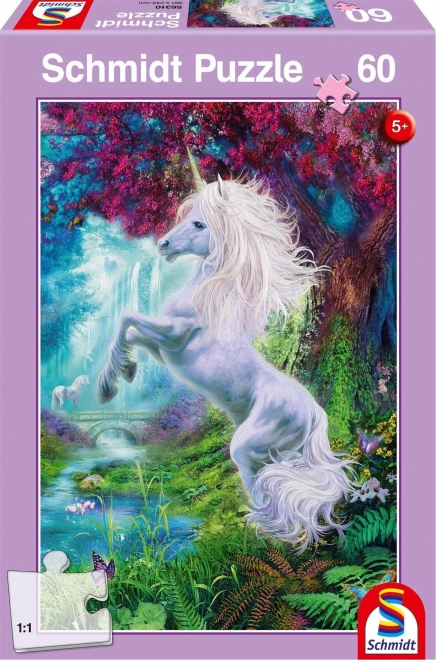 Puzzle Licorne dans le jardin enchanté 60 pièces