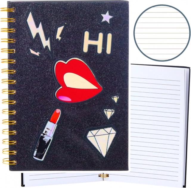 Carnet avec couverture en brocart et écussons A5