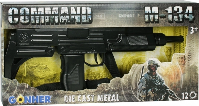 Fusil-mitrailleur en métal noir 12 coups