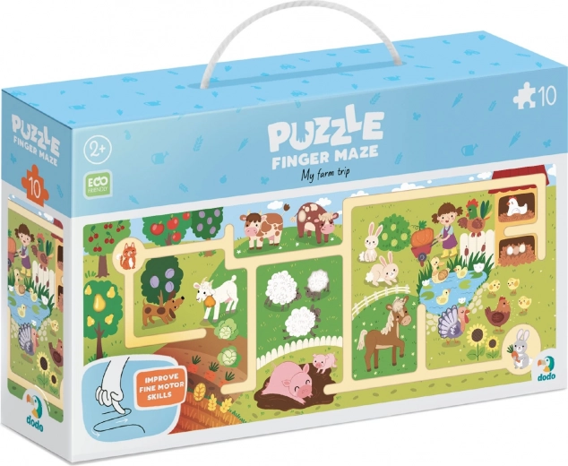 DODO Puzzle Labyrinthe Ma Ferme 10 pièces