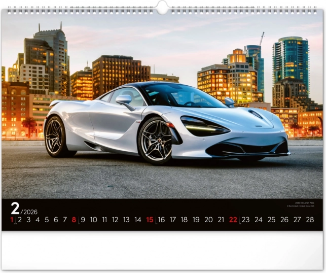 Calendrier mural Voitures Rapides 2026