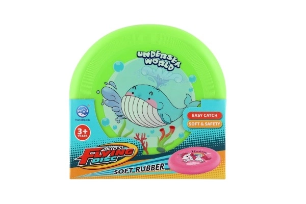 Disque volant/lancé en caoutchouc 18cm