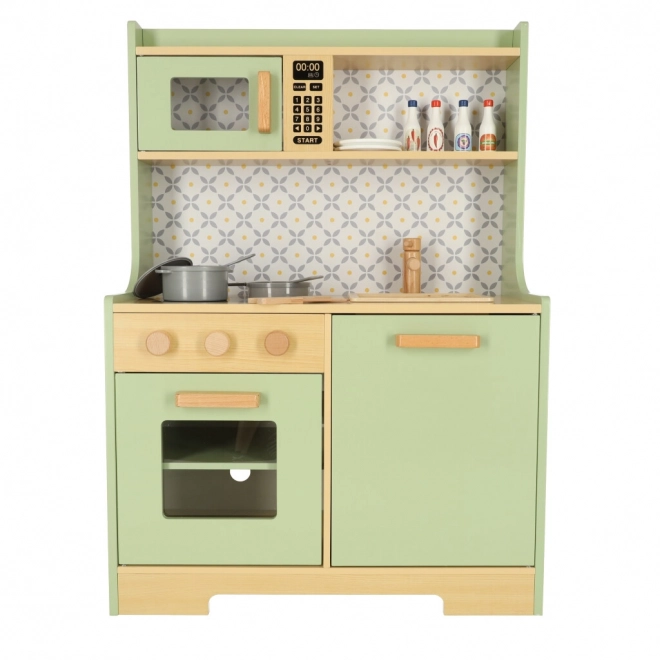 Cuisinière en bois MDF menthe pour enfants