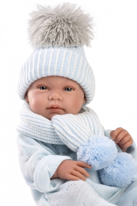 Llorens 84337 NOUVEAU-NÉ GARÇON - poupée réaliste bébé avec corps tout en vinyle - 43 cm