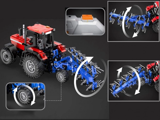 Grand ensemble de blocs 1675-ele 1:17 Tracteur + charrue télécommandée ZA5251