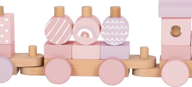 Petit train en bois rose Small Foot