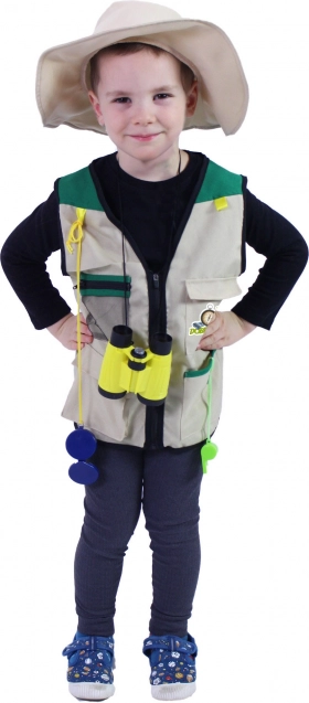 Déguisement enfant petit aventurier avec accessoires et impression tchèque