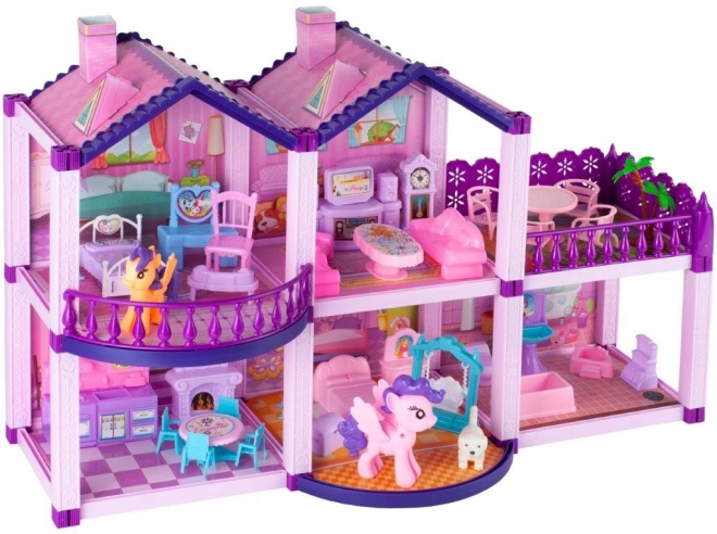 Maison de poupée avec poneys