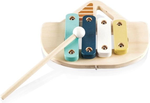 Xylophone en bois en forme de bateau