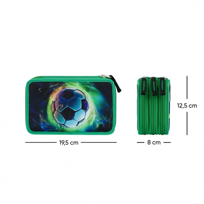 BAAGL Trousse d'école à trois niveaux Ballon de football