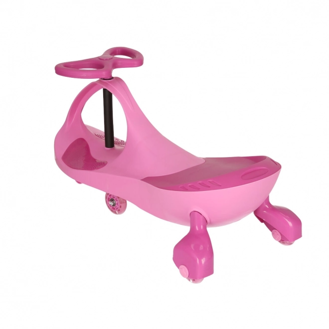 Draisienne enfant rose avec roues LED lumineuses