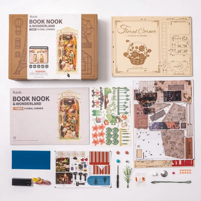 RoboTime Puzzle 3D Arrêt de Livres Coin Fleuri