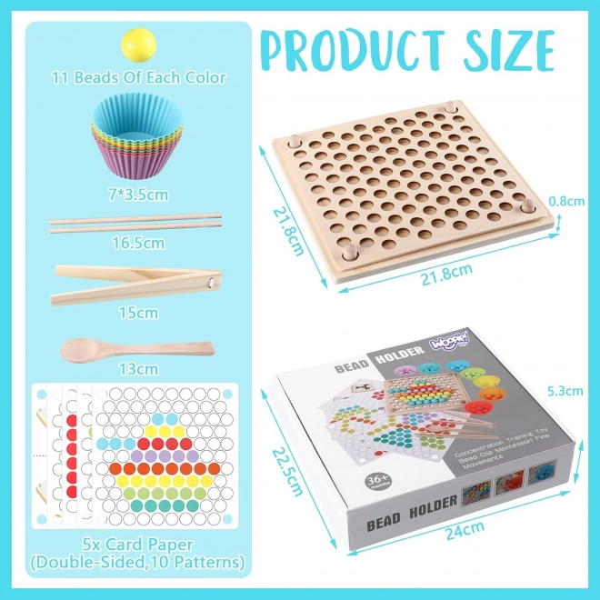Boules colorées mosaïque Montessori Woopie