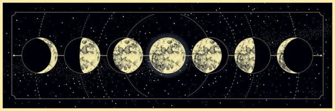 Puzzle panoramique Galaxy Phases de la Lune 1000 pièces