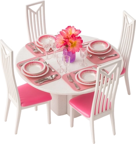Salle à manger complète pour 4 poupées