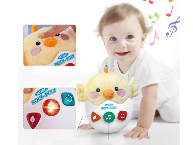 Poulet musical interactif avec 12 berceuses