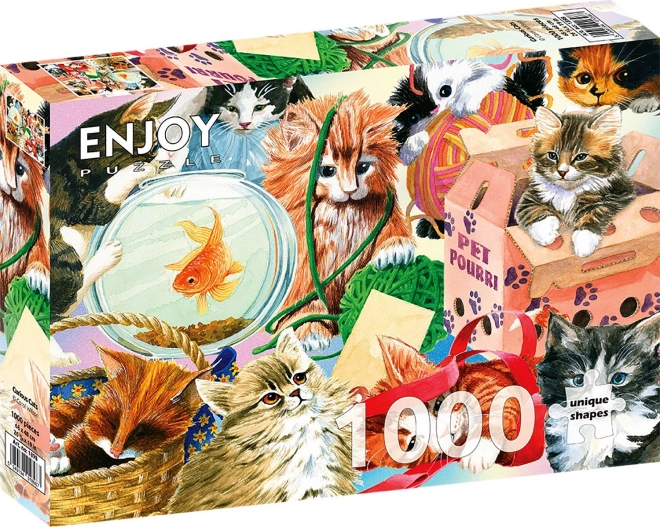Profitez du puzzle Chats Curieux 1000 pièces