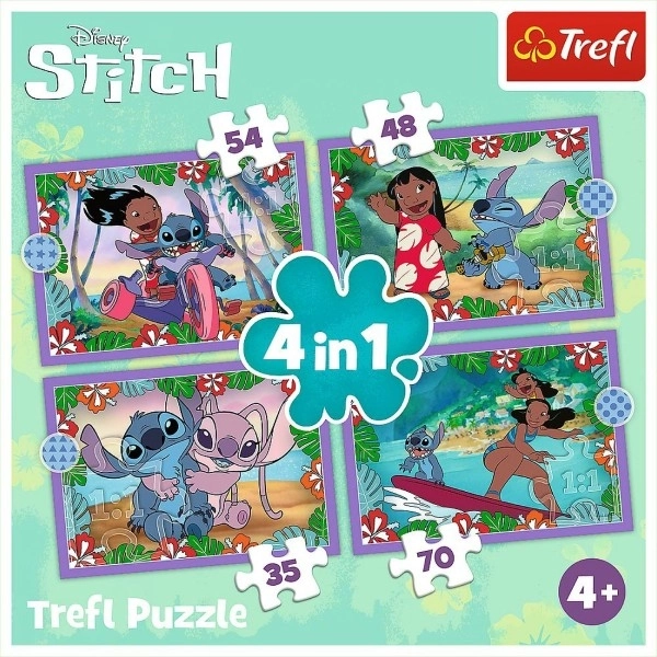Puzzle Lilo & Stitch 4v1 Journée folle Trefl