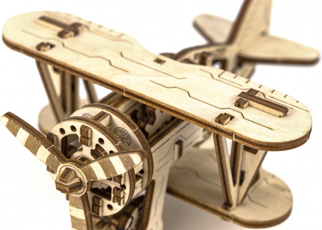 Puzzle 3D en bois biplan