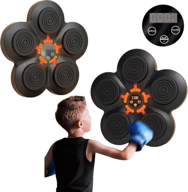 Machine de Boxe Musicale Murale avec Lumières LED