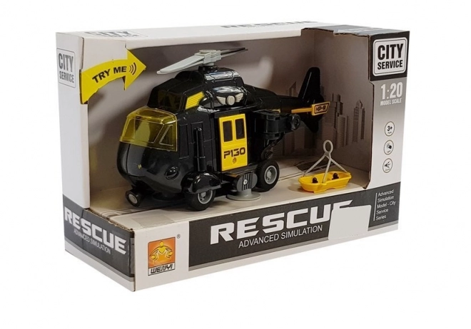 Hélicoptère de secours à piles avec lumières et sons