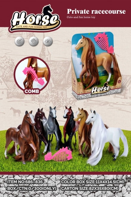 Jouet cheval avec peigne