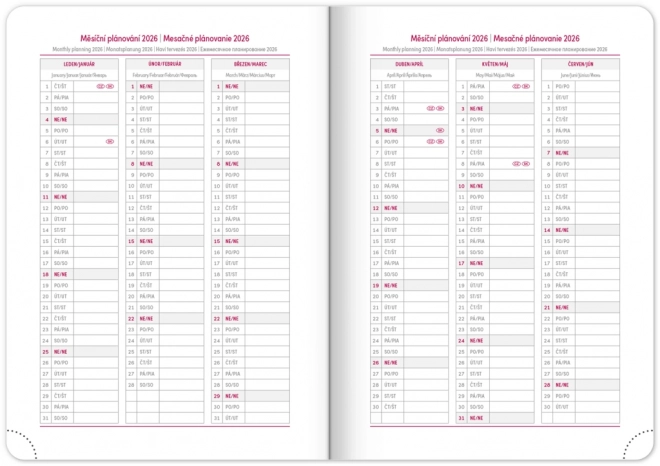 AGENDA Hebdomadaire Ajax 2025, vert, 15 x 21 cm