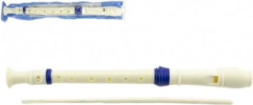 Flûte soprano en plastique 33 cm avec écouvillon