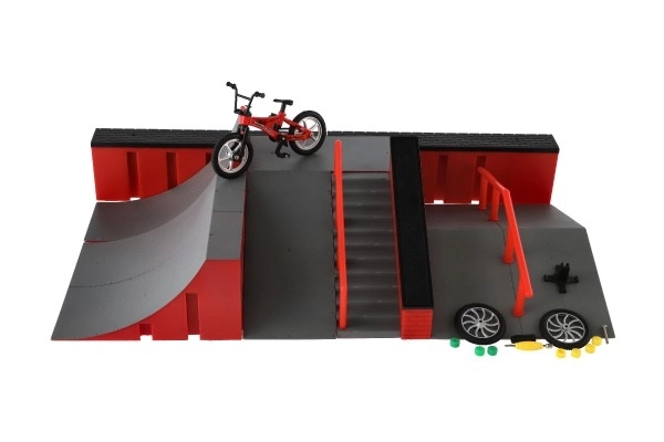 Skatepark - rampes, vélo à doigts et skateboard