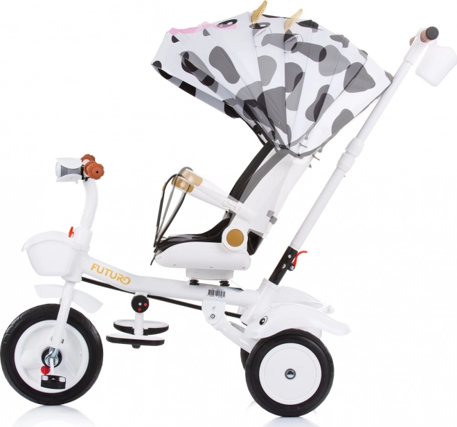 CHIPOLINO Tricycle avec toit Futuro 2-en-1 Cow