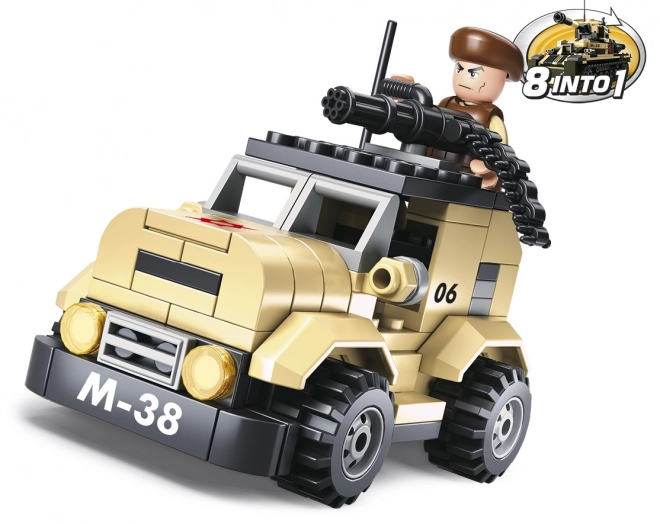 Sluban Armée 8en1 M38-B0587A Véhicule de patrouille