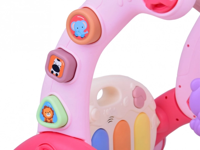 Tapis d'éveil jouet pour bébés 3 en 1 rose