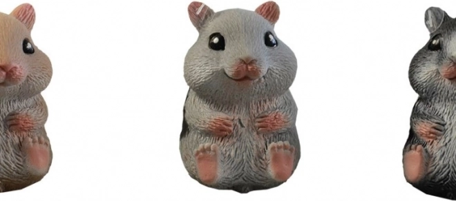 Hamster en caoutchouc 8 cm - jouet pour enfants