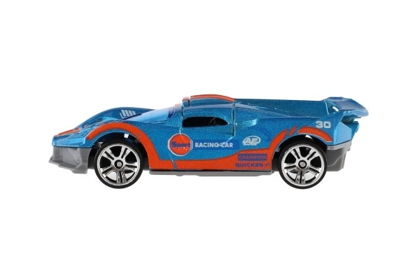 Voiture de sport 6 pièces métal/plastique 8cm à roue libre en boîte 10,5x27,5x4cm