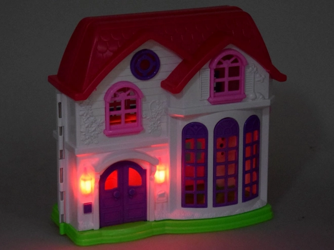 Maison familiale pliable avec meubles et figurines