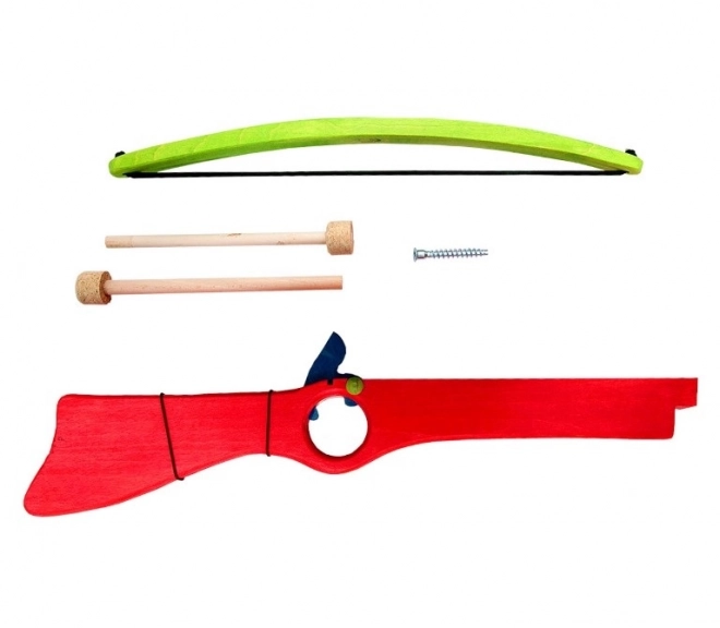 Faune Arbalète en bois rouge