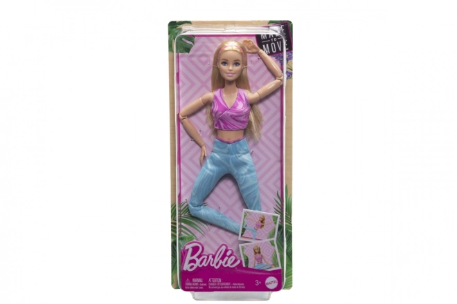 Barbie en mouvement - Blonde avec leggings bleus HRH27