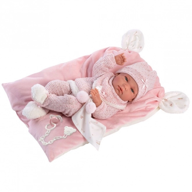Llorens 73860 NOUVEAU-NÉ FILLE - poupée réaliste bébé avec corps en vinyle complet - 40 cm