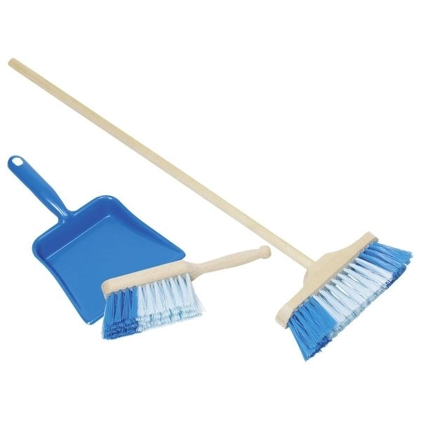 Goki Ensemble balai 3 pièces bleu
