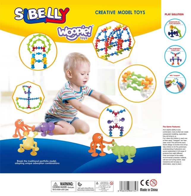 Woopie Kit de Construction avec Ventouses - Animaux Fous