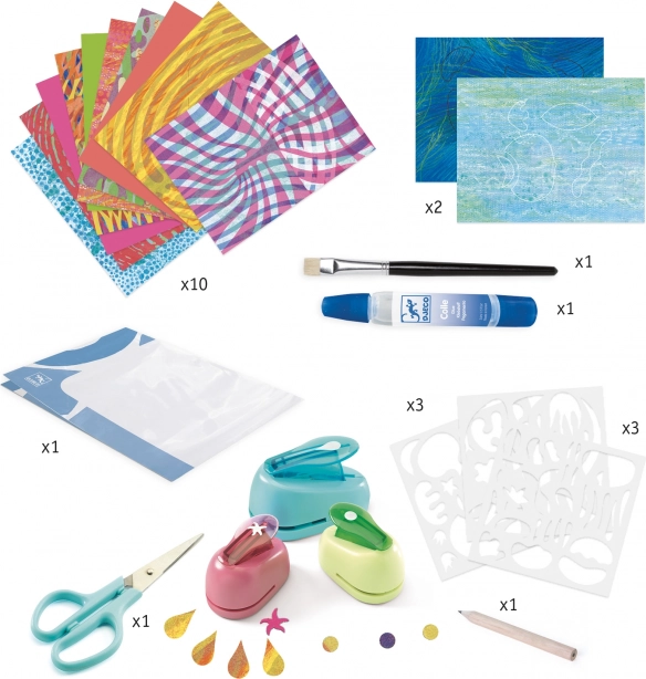 Collages créatifs en papier Djeco