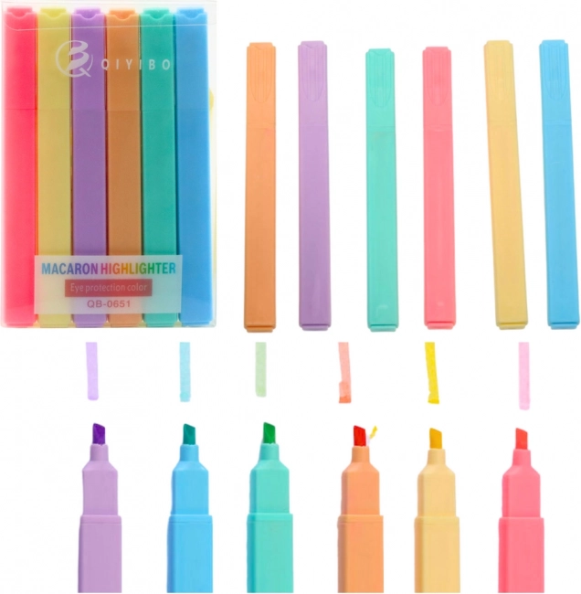 Set de surligneurs colorés pour l’école et le bureau – 6 pcs