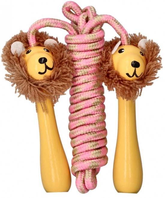 Animaux sur une corde à sauter