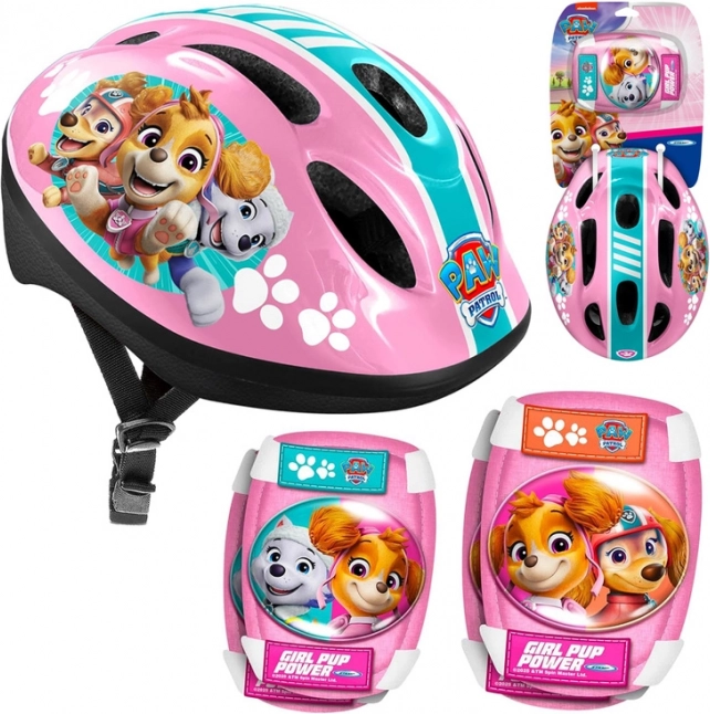 Ensemble de protection pour enfants avec casquette et protections Pat'Patrouille rose