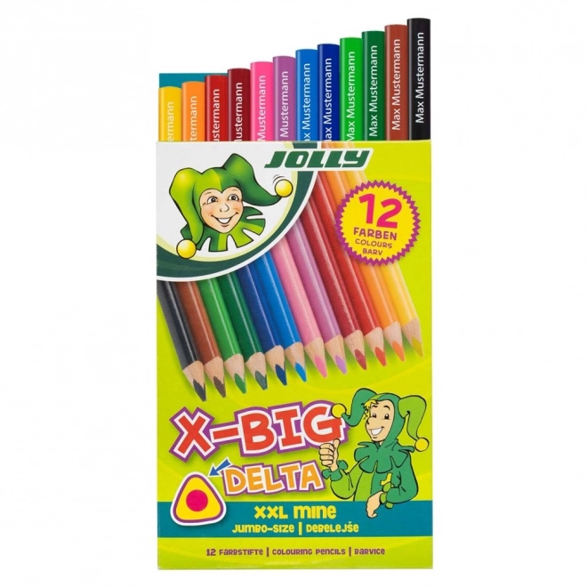 Crayons triangulaires X-Big Delta 12 couleurs