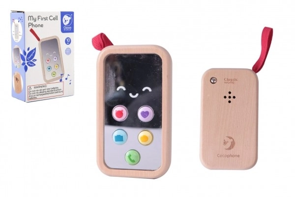 Mon Premier Téléphone Portable en Bois Classique Monde