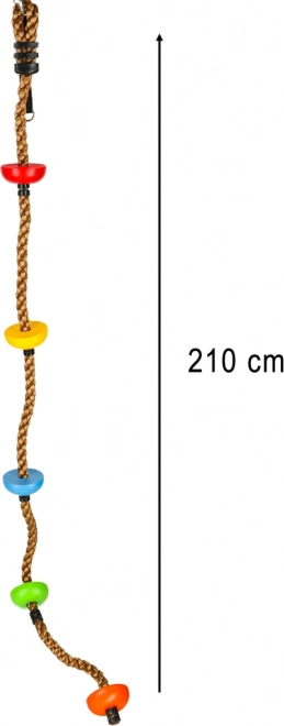 Corde à grimper avec disques pour enfants 200 cm