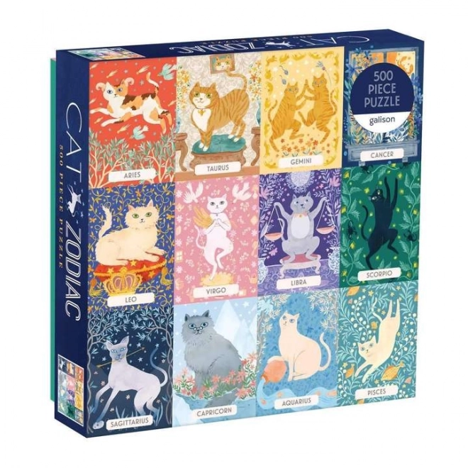 Puzzle Zodiaque des Chats 500 pièces de Galison